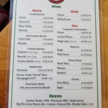 Brophy Bros - Drink menu - Seafood Near Me - Santa Barbara, California