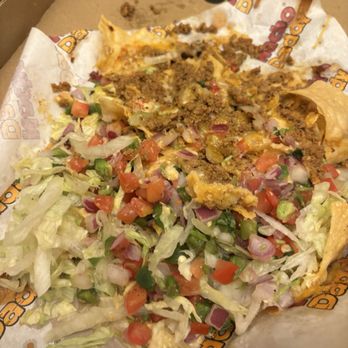 Nacho Daddy - Soggy nacho and greasy soggy fish taco... clearly the instructions was there - New American Near Me - Las Vegas, Nevada