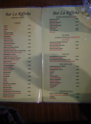 Menu photo 3 La Riffeña Granada, GR