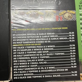 J’s Pizza - Menu of Lunch Specials - Sandwiches Near Me - El Monte, California J’s Pizza - Menu of Lunch Specials - Sandwiches Near Me - El Monte, California