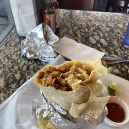 Grilled chicken burrito and it is perfection!!! Grilled chicken burrito and it is perfection!!!