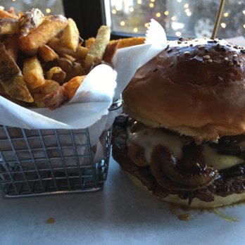 BRGRBELLY - Gallows Pole (w/The meatless beyond burger)- Caramelized mushrooms and onions, smashed taters, Swiss cheese, bearnaise sauce - Burgers Near Me - Chicago, Illinois BRGRBELLY - Gallows Pole (w/The meatless beyond burger)- Caramelized mushrooms and onions, smashed taters, Swiss cheese, bearnaise sauce - Burgers Near Me - Chicago, Illinois