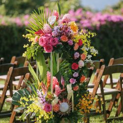 Hala Tropical Flowers - Aisle arrangement