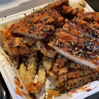 Leekam Lunchwagon - Typhoon Katsu over crinkle fries... crinkle fried friends... irresistible! - Food Trucks Near Me - Pukalani, Hawaii Leekam Lunchwagon - Typhoon Katsu over crinkle fries... crinkle fried friends... irresistible! - Food Trucks Near Me - Pukalani, Hawaii