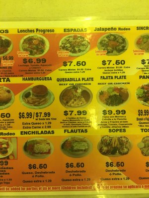 Menu photo 5 El Rodeo Taco Express McAllen, TX