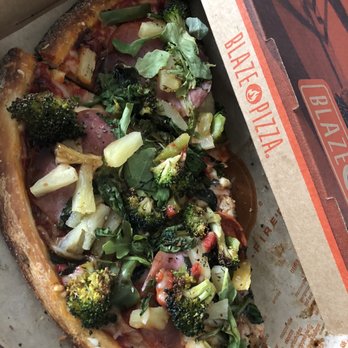 Blaze Pizza - Pizza with tons of proteins, veggies, vegan cheese, and PINEAPPLE - Salad Near Me - Amherst, New York Blaze Pizza - Pizza with tons of proteins, veggies, vegan cheese, and PINEAPPLE - Salad Near Me - Amherst, New York