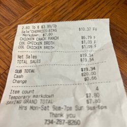 Cattleman's Meat & Produce - The total of my cherries