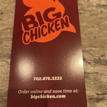 Big Chicken - Front of menu - Chicken Shop Near Me - Las Vegas, Nevada Big Chicken - Front of menu - Chicken Shop Near Me - Las Vegas, Nevada