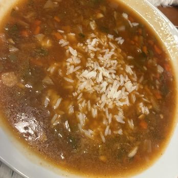 The Mountain kitchen - My fave: the hot and sour. It doesn't come with the rice. I added it to my leftovers later. - Himalayan/Nepalese Near Me - Austin, Texas