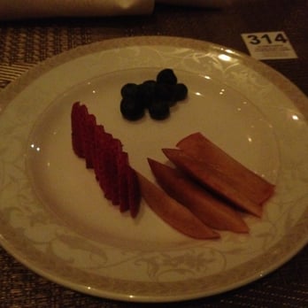 Junoon - A fruit plate substitute for desert... Clearly not what i would expect from a Michelin rated restaurant - Indian Near Me - New York, New York Junoon - A fruit plate substitute for desert... Clearly not what i would expect from a Michelin rated restaurant - Indian Near Me - New York, New York
