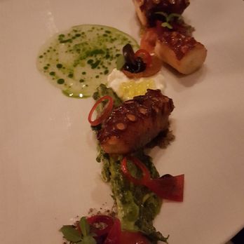 Hugos - Octopus & burrata Red Onion, Kalamata olives, black garlic - German Near Me - Berlin, BE