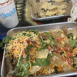 Nachos , Burritos and tacos