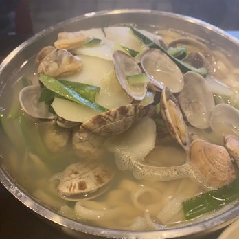 Halmae Noodle - haemool Noodles Soup with Clams - Korean Near Me - Palisades Park, New Jersey