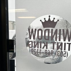 Window Tint King - Looking out of the office into our parking lot when the snow started following last Wednesday.