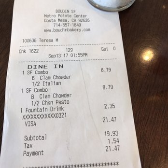 Boudin SF - Bakeries Near Me - Costa Mesa, California