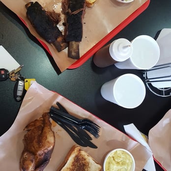 It's Ribs! - Beef and half chicken platter - Barbeque Near Me - Houston, Texas It's Ribs! - Beef and half chicken platter - Barbeque Near Me - Houston, Texas