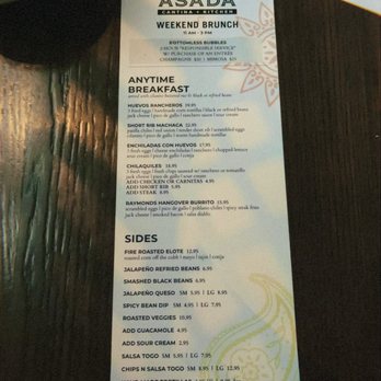 Asada Cantina + Kitchen - Brunch Menu - Tacos Near Me - San Clemente, California