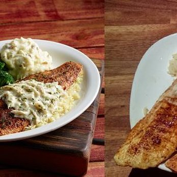 Cheddar's Scratch Kitchen - Redfish with Crab Sauce. The left is from their website. The right is what they served me. See any crab in that sauce? Me either. - American Near Me - Orlando, Florida Cheddar's Scratch Kitchen - Redfish with Crab Sauce. The left is from their website. The right is what they served me. See any crab in that sauce? Me either. - American Near Me - Orlando, Florida