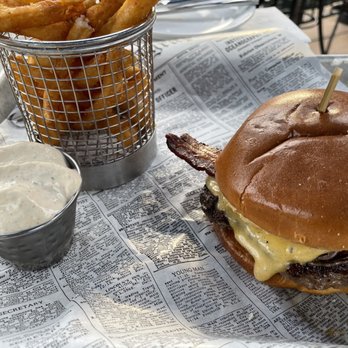 Mad Cow - The Wrangler with fries (seasoned sour cream upgraded) - Burgers Near Me - Eagan, Minnesota