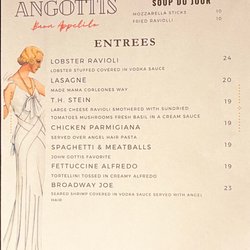 Angottis Restaurant - Menu for 5/2/23. It changes...
