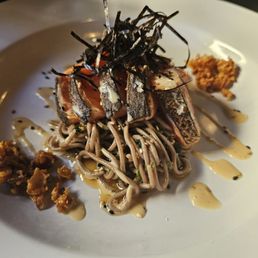 The cure salmon dish. Good, kinda strange.
