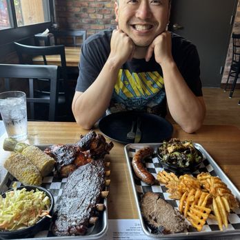 Offset BBQ - Beef platter and half rib with half chicken. - Barbeque Near Me - Chicago, Illinois