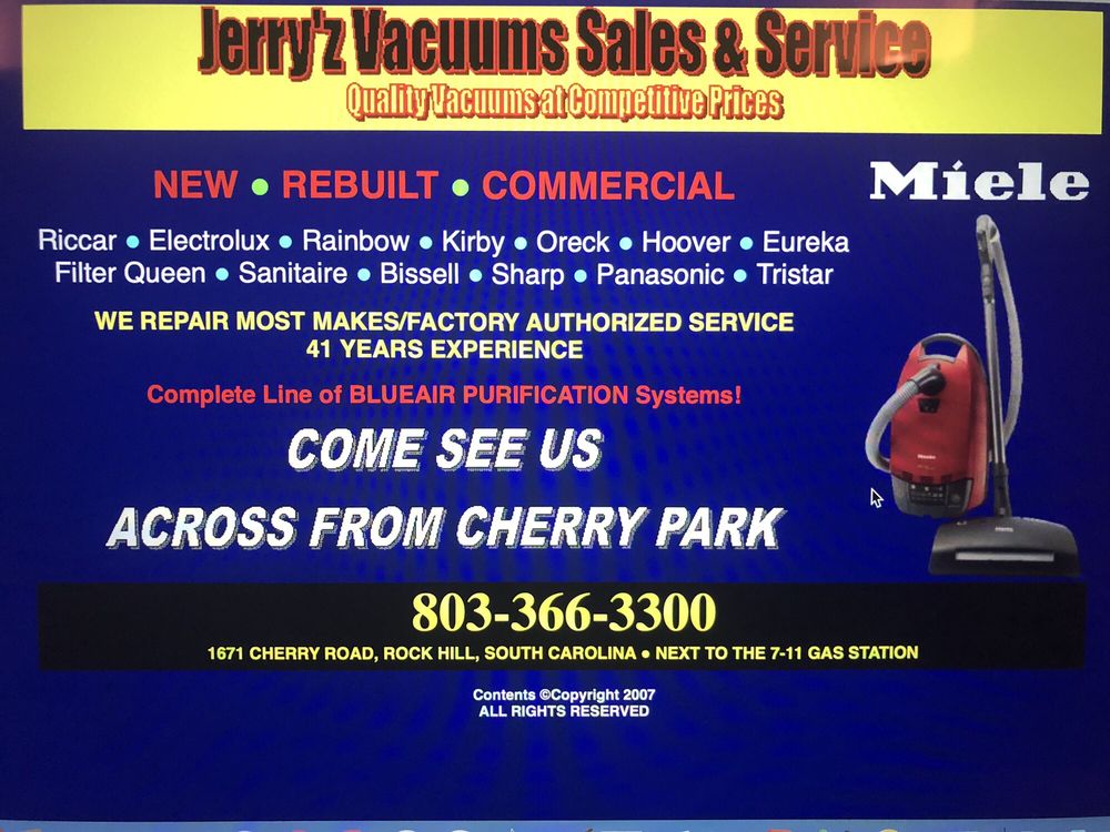 JERRYZ VACUUM SALES & SERVICE Updated August 2024 1671 Cherry Rd
