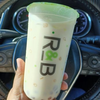 R&B Tea - Walnut - Jasmine green milk tea with golden boba ($4.75) - Coffee & Tea Near Me - Walnut, California R&B Tea - Walnut - Jasmine green milk tea with golden boba ($4.75) - Coffee & Tea Near Me - Walnut, California
