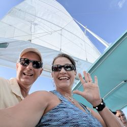 Echo Catamaran Tours - They put up the sails, so pretty