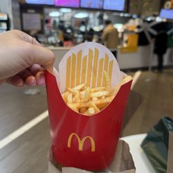 McDonald's - Large fries - untouched and only half filled