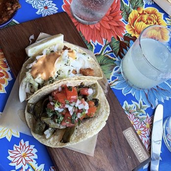 Rosie's - Classic margarita, plus a fish taco and cactus taco - Mexican Near Me - New York, New York Rosie's - Classic margarita, plus a fish taco and cactus taco - Mexican Near Me - New York, New York
