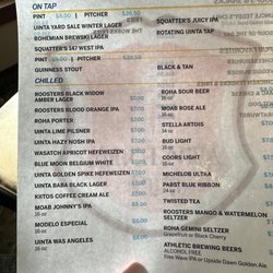 Argenta Pub - Beer menu (Jan 2023)