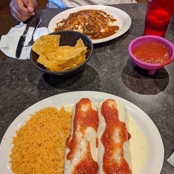 Catarina’s Mexican Restaurant - Steak fajita burritos with rice. Wife added salsa on top. - Mexican Near Me - Griffin, Georgia Catarina’s Mexican Restaurant - Steak fajita burritos with rice. Wife added salsa on top. - Mexican Near Me - Griffin, Georgia