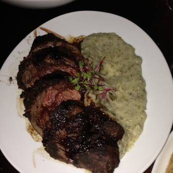 Bar Lucca - prime sirloin, over a sunchoke puree. steak was cooked a perfect med rare and well seasoned. - Italian Near Me - Conshohocken, Pennsylvania Bar Lucca - prime sirloin, over a sunchoke puree. steak was cooked a perfect med rare and well seasoned. - Italian Near Me - Conshohocken, Pennsylvania