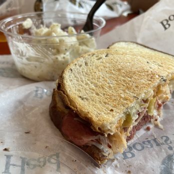 Main Street Melters - Reuben with fresh potato salad - Sandwiches Near Me - Placerville, California Main Street Melters - Reuben with fresh potato salad - Sandwiches Near Me - Placerville, California