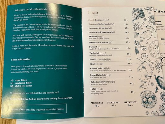Menu photo 1 Mezzalians Kraków, MA