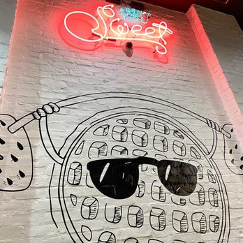 D Spot Dessert Cafe - a pizza with sunglasses - Desserts Near Me - Toronto, Ontario