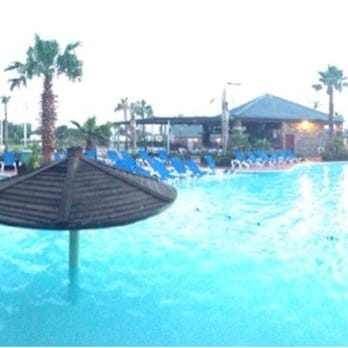 Camp Margaritaville RV Resort - Panoramic shot of the pool and the bar - Campgrounds Near Me - Breaux Bridge, Louisiana