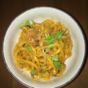 Tuome - Spicy Peanut Noodles served with the Pig Out. - New American Near Me - New York, New York Tuome - Spicy Peanut Noodles served with the Pig Out. - New American Near Me - New York, New York
