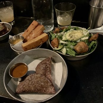 Work & Class - Blue Corn Empanadas The Massive Attack Salad Chickpea Croquettes - New American Near Me - Denver, Colorado Work & Class - Blue Corn Empanadas The Massive Attack Salad Chickpea Croquettes - New American Near Me - Denver, Colorado