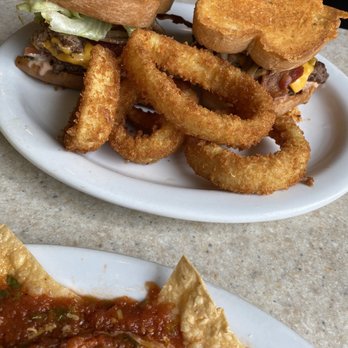 Cobian's Restaurants - Frisco burger with onion rings - Mexican Near Me - Cypress, California