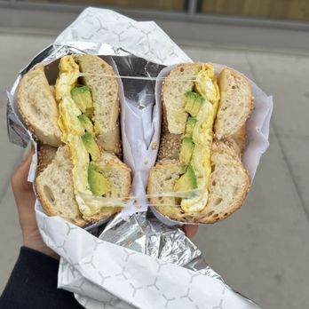 Rollin Bagels - avocado egg cheese - Bagels Near Me - Long Island City, New York Rollin Bagels - avocado egg cheese - Bagels Near Me - Long Island City, New York