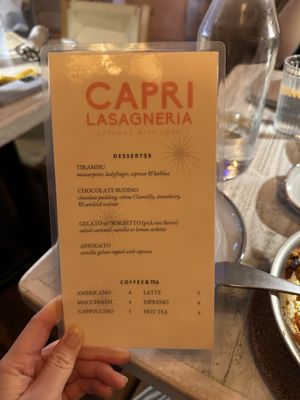 Menu photo 7 Capri Lasagneria Burlingame, CA