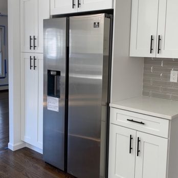 Five Star Finish - After: refrigerator centered, pantry replaced oven - General Contractors Near Me - Wayne, New Jersey