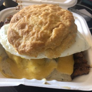 Pine State Biscuits - Reno - Reggie Deluxe with spicy fried chicken - Breakfast & Brunch Near Me - Reno, Nevada Pine State Biscuits - Reno - Reggie Deluxe with spicy fried chicken - Breakfast & Brunch Near Me - Reno, Nevada