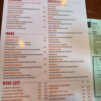 The Barking Dog - Menu - Bars Near Me - Bethesda, Maryland The Barking Dog - Menu - Bars Near Me - Bethesda, Maryland