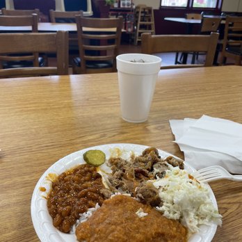 Dukes Bar-B-Que - ows a plate of food on a table - Barbeque Near Me - Orangeburg, South Carolina Dukes Bar-B-Que - ows a plate of food on a table - Barbeque Near Me - Orangeburg, South Carolina
