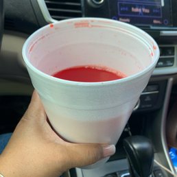 Half filled drink if asked with no ice... pathetic Half filled drink if asked with no ice... pathetic