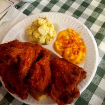 Gus's World Famous Fried Chicken - half chicken wirh mac n cheese and potato salad - Chicken Shop Near Me - Chamblee, Georgia Gus's World Famous Fried Chicken - half chicken wirh mac n cheese and potato salad - Chicken Shop Near Me - Chamblee, Georgia