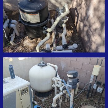 Beyond Blue Pool Service - Old sand filter replaced with cartridge filter. Better filtration, less maintenance, and better energy efficiency. - Pool & Hot Tub Service Near Me